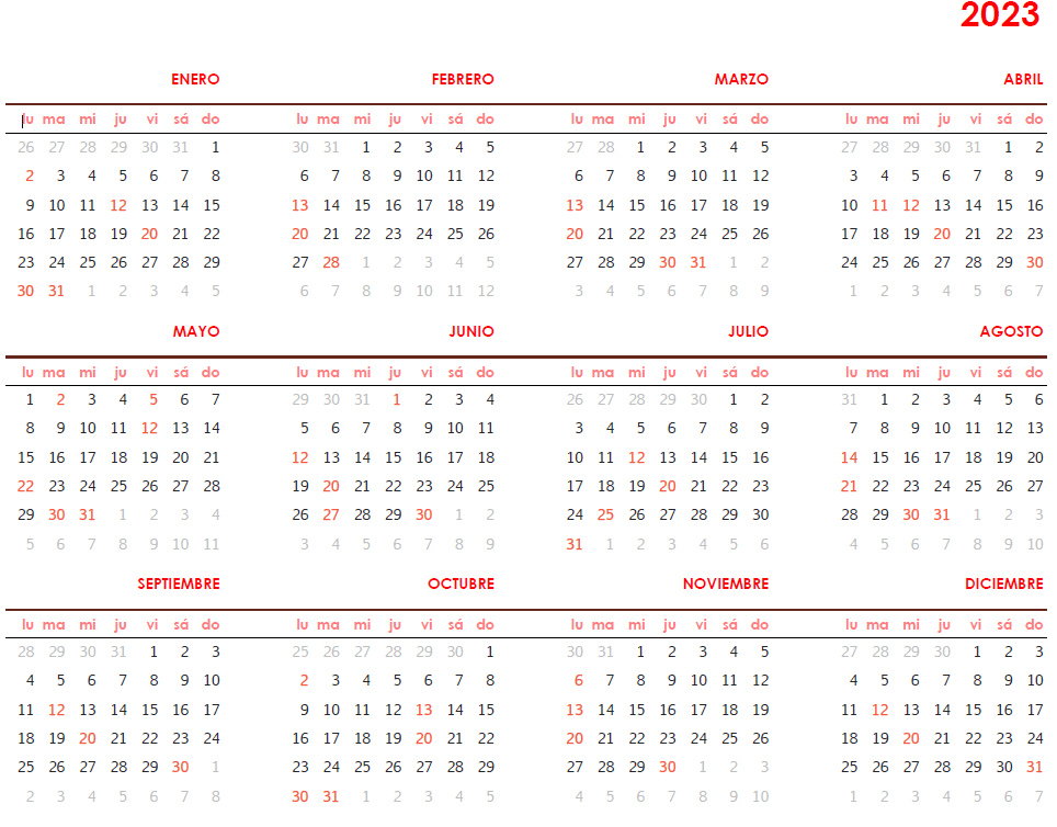 Calendario del Contribuyente 2024